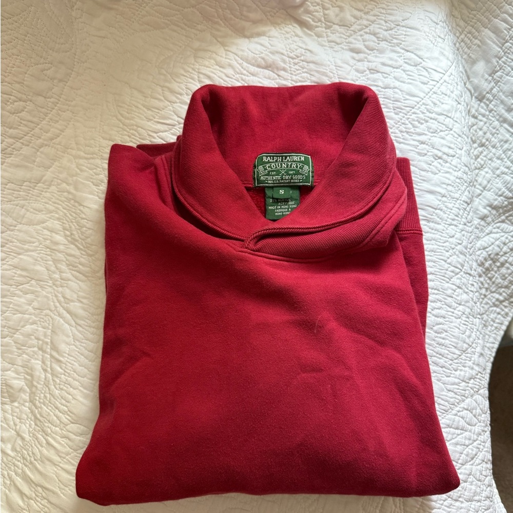 Ralph Lauren Embroidered Red Sweater